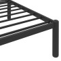 Black metal bed frame 90x200 cm by vidaXL, Beds and slatted bases - Ref: Foro24-284656, Price: 75,99 €, Discount: %