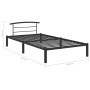 Black metal bed frame 90x200 cm by vidaXL, Beds and slatted bases - Ref: Foro24-284656, Price: 75,99 €, Discount: %