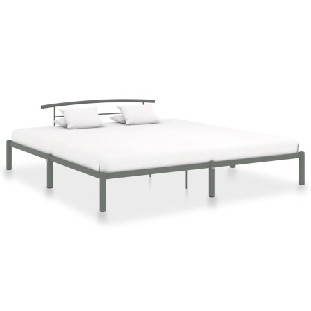 Estructura de cama de metal gris 180x200 cm de vidaXL, Camas y somieres - Ref: Foro24-284667, Precio: 95,57 €, Descuento: %