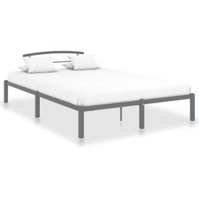 Estructura de cama de metal gris 120x200 cm de vidaXL, Camas y somieres - Ref: Foro24-284664, Precio: 78,80 €, Descuento: %