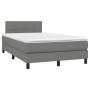 Box spring bed with mattress and LED dark gray fabric 120x200 cm by vidaXL, Beds and slatted bases - Ref: Foro24-3133142, Pri...