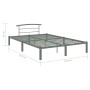 Gray metal bed frame 160x200 cm by vidaXL, Beds and slatted bases - Ref: Foro24-284666, Price: 99,99 €, Discount: %