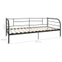 Black metal bed frame 90x200 cm by vidaXL, Beds and slatted bases - Ref: Foro24-284673, Price: 109,76 €, Discount: %