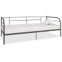 Estructura de cama de metal gris 90x200 cm de vidaXL, Camas y somieres - Ref: Foro24-284674, Precio: 95,92 €, Descuento: %