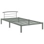 Estructura de cama de metal gris 100x200 cm de vidaXL, Camas y somieres - Ref: Foro24-284663, Precio: 98,99 €, Descuento: %