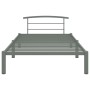 Estructura de cama de metal gris 100x200 cm de vidaXL, Camas y somieres - Ref: Foro24-284663, Precio: 98,99 €, Descuento: %