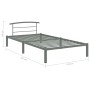 Estructura de cama de metal gris 100x200 cm de vidaXL, Camas y somieres - Ref: Foro24-284663, Precio: 98,99 €, Descuento: %