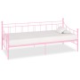 Estructura de cama de metal rosa 90x200 cm de vidaXL, Camas y somieres - Ref: Foro24-284671, Precio: 102,09 €, Descuento: %