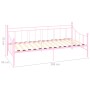 Pink metal bed frame 90x200 cm by vidaXL, Beds and slatted bases - Ref: Foro24-284671, Price: 103,53 €, Discount: %