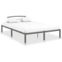 Estructura de cama de metal gris 140x200 cm de vidaXL, Camas y somieres - Ref: Foro24-284665, Precio: 95,25 €, Descuento: %