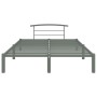 Estructura de cama de metal gris 140x200 cm de vidaXL, Camas y somieres - Ref: Foro24-284665, Precio: 95,25 €, Descuento: %