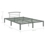 Gray metal bed frame 140x200 cm by vidaXL, Beds and slatted bases - Ref: Foro24-284665, Price: 94,48 €, Discount: %