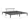 Estructura de cama de metal negro 200x200 cm de vidaXL, Camas y somieres - Ref: Foro24-284705, Precio: 84,17 €, Descuento: %