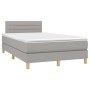 Cama box spring con colchón tela y LED gris claro 120x200 cm de vidaXL, Camas y somieres - Ref: Foro24-3133781, Precio: 398,2...