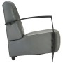 Sillón de cuero auténtico gris de vidaXL, Sillones - Ref: Foro24-246388, Precio: 264,24 €, Descuento: %