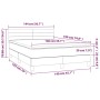 Boxspringbettmatratze LED-Leuchten dunkelbrauner Stoff 140x190 cm von vidaXL, Betten und Lattenroste - Ref: Foro24-3133232, P...