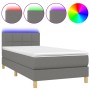 Boxspringbett mit Matratze und dunkelgrauem LED-Stoff 100x200 cm von vidaXL, Betten und Lattenroste - Ref: Foro24-3133694, Pr...