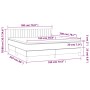 Box spring bed with mattress and LED dark gray fabric 180x200 cm by vidaXL, Beds and slatted bases - Ref: Foro24-3133894, Pri...