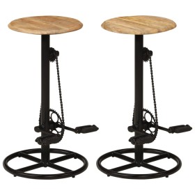 Kitchen bar stools 2 units solid mango wood by vidaXL, Kitchen stools - Ref: Foro24-246413, Price: 189,41 €, Discount: %