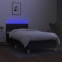 Cama box spring con colchón LED tela negro 90x200 cm de vidaXL, Camas y somieres - Ref: Foro24-3133927, Precio: 328,07 €, Des...