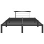 Black metal bed frame 160x200 cm by vidaXL, Beds and slatted bases - Ref: Foro24-284660, Price: 99,99 €, Discount: %