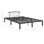 Black metal bed frame 160x200 cm by vidaXL, Beds and slatted bases - Ref: Foro24-284660, Price: 99,99 €, Discount: %