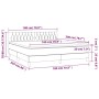 Box spring bed with fabric mattress and light gray LED 180x200 cm by vidaXL, Beds and slatted bases - Ref: Foro24-3133973, Pr...