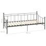 Gray metal bed frame 90x200 cm by vidaXL, Beds and slatted bases - Ref: Foro24-284670, Price: 108,82 €, Discount: %