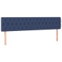 Box spring bed with mattress and LED blue fabric 200x200 cm by vidaXL, Beds and slatted bases - Ref: Foro24-3133987, Price: 6...