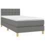 Box spring bed with mattress and LED dark gray fabric 100x200 cm by vidaXL, Beds and slatted bases - Ref: Foro24-3134014, Pri...