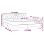 Boxspringbettmatratze und LED-Leuchten dunkelgrauer Stoff 160x200 cm von vidaXL, Betten und Lattenroste - Ref: Foro24-3133406...