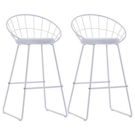 Kitchen bar stools 2 units white synthetic leather by vidaXL, Kitchen stools - Ref: Foro24-247277, Price: 166,74 €, Discount: %