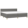 Cama box spring con colchón y LED tela gris oscuro 200x200 cm de vidaXL, Camas y somieres - Ref: Foro24-3133582, Precio: 608,...