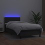 Box spring bed and LED mattress black synthetic leather 80x200 cm by vidaXL, Beds and slatted bases - Ref: Foro24-3134069, Pr...