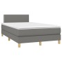 Cama box spring con colchón y LED tela gris oscuro 120x200 cm de vidaXL, Camas y somieres - Ref: Foro24-3133622, Precio: 384,...