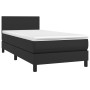 Boxspringbett und LED-Matratze aus schwarzem Kunstleder 90x200 cm von vidaXL, Betten und Lattenroste - Ref: Foro24-3134081, P...