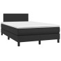 Boxspringbett mit Matratze und LED schwarzem Kunstleder 120x200 cm von vidaXL, Betten und Lattenroste - Ref: Foro24-3134093, ...