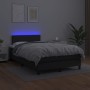 Boxspringbett mit Matratze und LED schwarzem Kunstleder 120x200 cm von vidaXL, Betten und Lattenroste - Ref: Foro24-3134093, ...