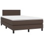 Boxspringbett mit Matratze und LED-braunem Kunstleder 120x200 cm von vidaXL, Betten und Lattenroste - Ref: Foro24-3134096, Pr...