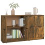 2 units of smoked oak plywood sideboards 60x30x70 cm by vidaXL, Sideboards - Ref: Foro24-3115809, Price: 91,37 €, Discount: %