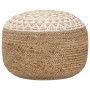 Handgewebter Jute-Pouf in Weiß 45x30 cm von vidaXL, Osmanen - Ref: Foro24-248085, Preis: 68,61 €, Rabatt: %