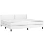 Cama box spring colchón y LED cuero sintético blanco 200x200 cm de vidaXL, Camas y somieres - Ref: Foro24-3134184, Precio: 60...