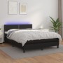 Cama box spring colchón y LED cuero sintético negro 140x190 cm de vidaXL, Camas y somieres - Ref: Foro24-3134159, Precio: 435...