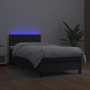 Box spring bed and LED mattress black synthetic leather 80x200 cm by vidaXL, Beds and slatted bases - Ref: Foro24-3134189, Pr...