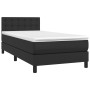 Box spring bed and LED mattress black synthetic leather 80x200 cm by vidaXL, Beds and slatted bases - Ref: Foro24-3134189, Pr...