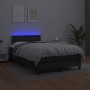 Box spring bed with mattress and LED black synthetic leather 120x200 cm by vidaXL, Beds and slatted bases - Ref: Foro24-31342...