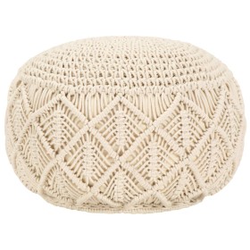 Handmade cotton macrame pouf 45x30 cm by vidaXL, Ottomans - Ref: Foro24-248089, Price: 76,39 €, Discount: %