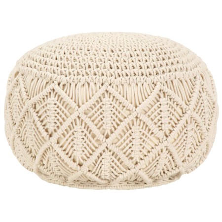 Handmade cotton macrame pouf 45x30 cm by vidaXL, Ottomans - Ref: Foro24-248089, Price: 76,86 €, Discount: %