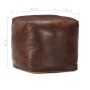 Dark brown pouf 40x40x40 cm genuine goat leather by vidaXL, Ottomans - Ref: Foro24-248127, Price: 105,35 €, Discount: %