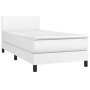 Boxspringbett und LED-Matratze aus weißem Kunstleder 80x200 cm von vidaXL, Betten und Lattenroste - Ref: Foro24-3134070, Prei...